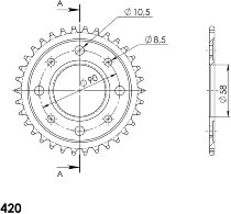 Supersprox Steel Edge roue d`entrainement 420 - 34Z (noir)