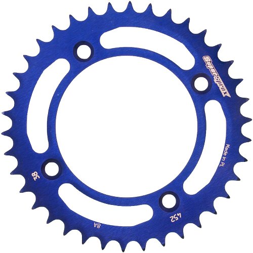 Supersprox aluminio rueda de cadena 415 - 38Z (azul)