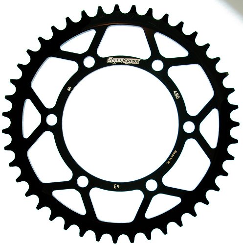 Supersprox acero rueda de cadena 525 - 43Z (negro)