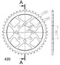 Supersprox Steel Chain wheel 420 - 41Z (black)