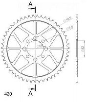 Supersprox Steel Chain wheel 420 - 49Z (black)