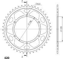 Supersprox Steel Edge roue d`entrainement 520 - 45Z (noir)