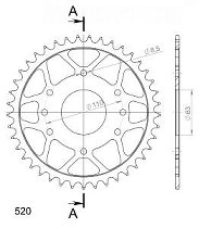 Supersprox acero rueda de cadena 520 - 41Z (negro)