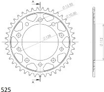 Supersprox Steel Edge roue d`entrainement 525 - 42Z (noir)