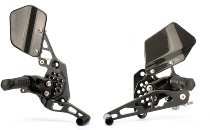 Gilles Footrest system, adjustable, black - Ducati 748, 916, 996, 998, S, R, SP, SPS