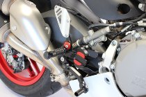 GILLES Adjustable rearset VCR38GT (ABE), black - Ducati Panigale 959 / V2