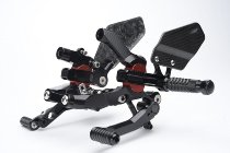 Gilles Footrest system VCR38GT, with homologation, black - Ducati 899, 1199, 1299 Panigale