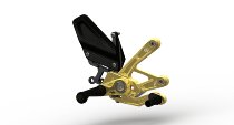 Gilles footrest system MUE2, gold - Yamaha YZF-R1/M