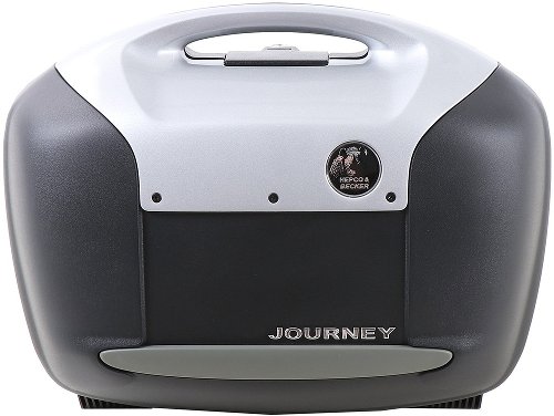 Hepco & Becker Journey-side case 42 black, left side with silver cover