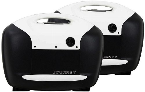Hepco & Becker Journey sidecase-set 42Ltr., black with white cover