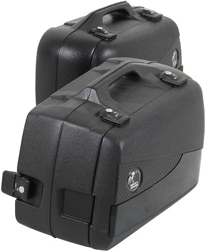 Hepco & Becker side case-kit with black cover Junior Flash Enduro 30left / 40right, Black