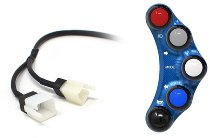 Jetprime Left handlebar switch, blue - Aprilia RSV4/Tuono V4