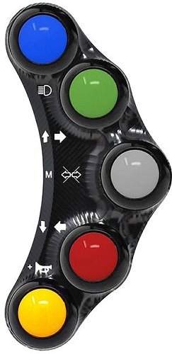 Jetprime Interruptor manillar izquierdo, negro - Ducati Panigale V4/S/R, Streetfighter V4