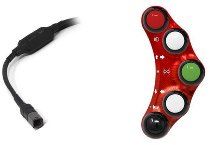 Jetprime Left handlebar switch, red - Ducati Panigale V4/S/R, Streetfighter V4