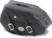 Hepco & Becker Leather single bag Buffalo right for tube saddlebag carrier, Black