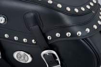 Hepco & Becker Leather single bag Buffalo Custom left for tube saddlebag carrier, Black