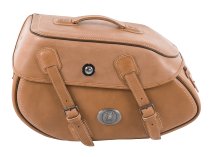 Hepco & Becker Leather single bag Buffalo left for C-Bow Carrier, Sandbrown