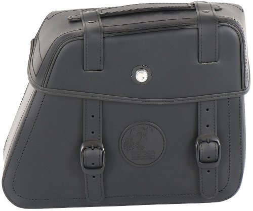 Hepco & Becker Leather single bag Rugged right for Cutout, Black
