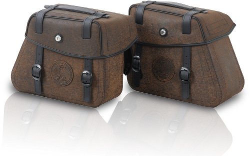 Hepco & Becker Saddlebags Rugged for Cutout incl. quick release, Brown