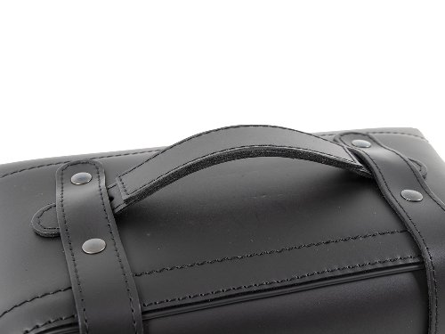 Hepco & Becker Leather single bag Rugged left for C-Bow holder, Black