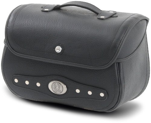 Hepco & Becker Leather single bag Nevada for tube saddlebag carrier, Black