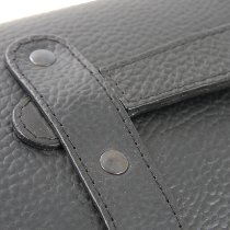 Hepco & Becker Leather single bag Liberty for tube saddlebag carrier, Black