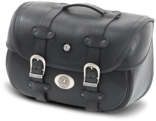 Hepco & Becker Leather single bag Liberty Big for tube saddlebag carrier, Black