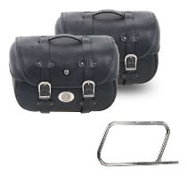 Hepco & Becker Leatherbags Liberty Big for tube saddlebag carrier, Black