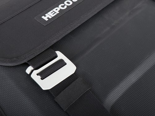 Hepco & Becker left single sidebag Xtravel Basic + universal holding plate for side carrier, Black