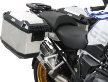 Hepco & Becker Sidecarrier Cutout stainless steel + Xplorer sideboxes, Silver - BMW R1250 GS