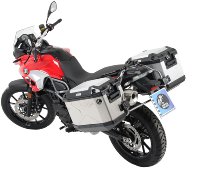 Hepco & Becker Sidecarrier Cutout stainless steel + Xplorer sideboxes silver - BMW F650 GS / F700 GS