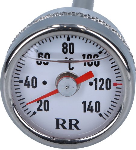 RR Oil thermometer white 20x2.5x100 Honda 125 MSX,300 SHI, Yamaha 600SRX, Peugeot 125