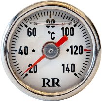 RR Oil thermometer white 24x3x75 - Honda 500 GL, 600 VT, 750 XRV, 1000 CB, Triumph Bonneville Bobber