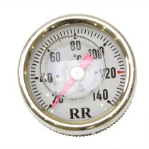RR Oil thermometer white 22x1.5x75, Ducati 750-900SS Königswelle, Darmah, 450Desmo