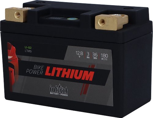 intAct Bike-Power Lithium 2 LTM9L, 12,8V 3AH (c10), 180 CCA Achtung! Zum Laden dieser Batterie wird