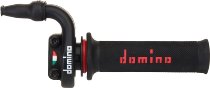 Tommaselli throttle grip KKR03 complete, aluminum, with rubber grip, black, red