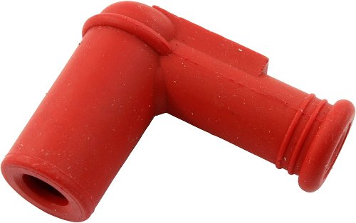 Spark plug Champ. 90° red, rubber (5kohm)