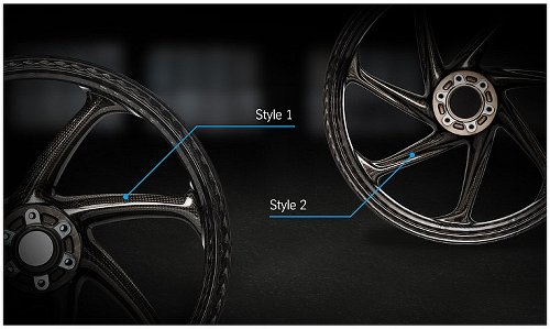 thyssenkrupp Carbon wheel rim kit glossy style 1 EU-ABE - BMW S 1000 R, RR, HP4