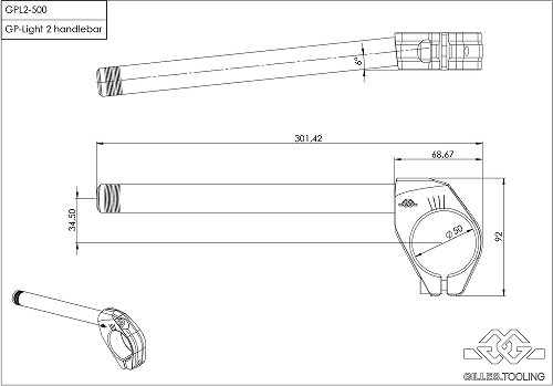Gilles Clip on handlebar kit GP-Light 2 500, black - universal useable