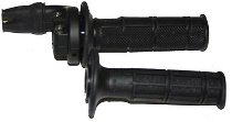 Tommaselli throttle grip KRE, complete, with rubber grip, aluminum, black, - Husqvarna, KTM
