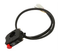 Tommaselli start switch, universal, with emergency stop switch, black