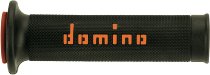 Tommaselli grip rubber set Road Racing, 120 mm / 125 mm, black / orange