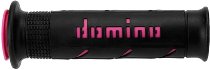 Tommaselli grip rubber set Road Racing, 120 mm / 125 mm,black / pink