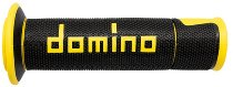 Tommaselli grip rubber set Road Racing, 120 mm / 125 mm,black/yellow