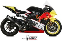 MIVV Silencer Delta Race, stainless steel black/carbon cap, with homologation - BMW S 1000 RR