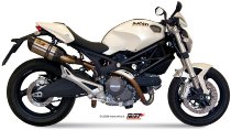 MIVV Silencer kit Suono, stainless steel/carbon cap, with homologation - Ducati 696 Monster