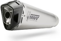 MIVV Silencer Delta Race, stainless steel/carbon cap, with homologation - Ducati 1200 Multistrada