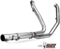 MIVV No-kat pipe, stainless steel, without homologation - Harley Davidson 1745 Road King, Classic