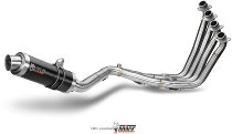MIVV Silencer complete system GP, stainless steel black, with homologation - Honda CB 650 F
