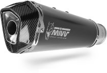 MIVV Silencer Delta Race, stainless steel black/carbon cap, with homologation - Kawasaki Z 900